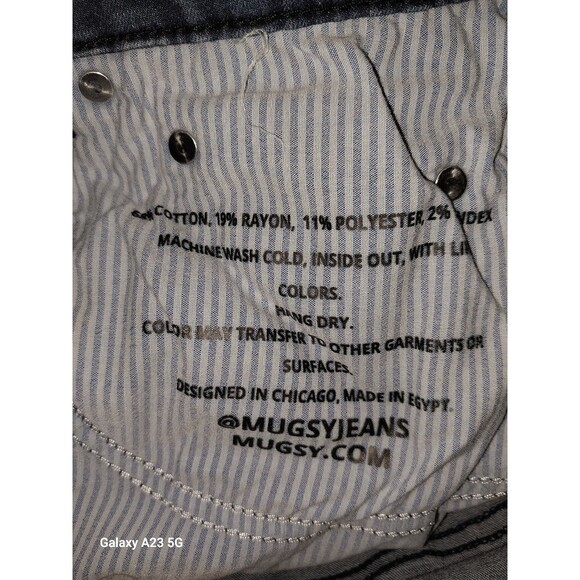 Mugsy Jeans Mens 34  Studio Blues Stretch Comfort Straight Casual 33x31 - Picture 7 of 7